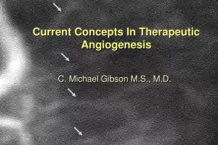 current concepts in therapeutic angiogenesis