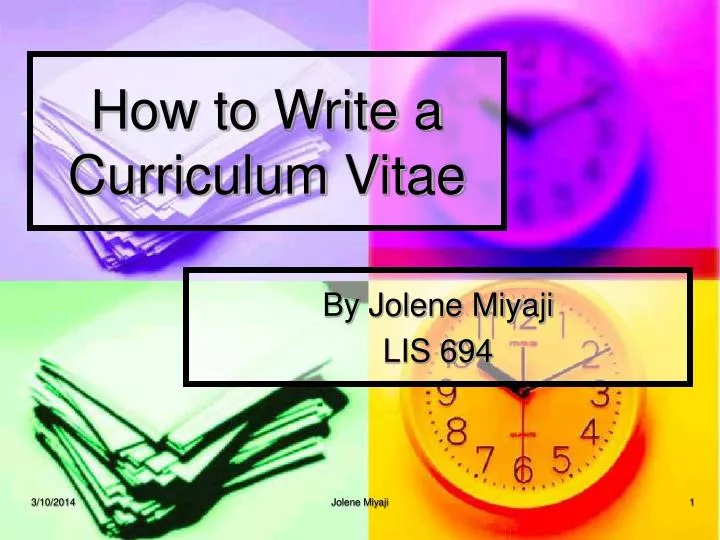how to write a curriculum vitae