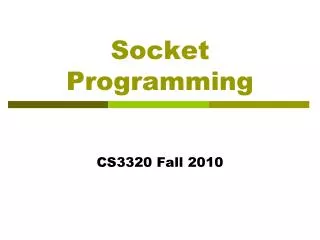 Socket Programming