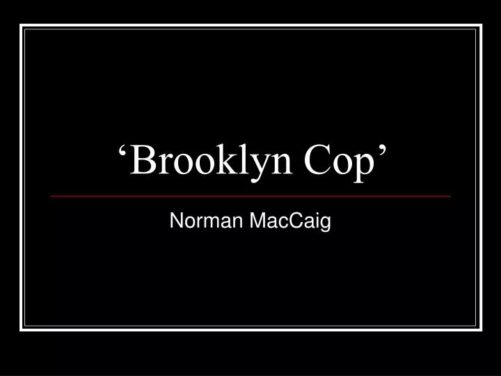 brooklyn cop