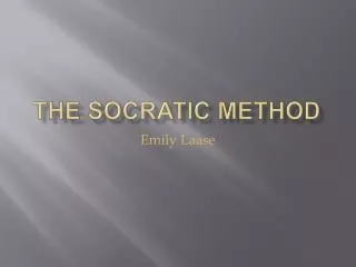 The Socratic Method