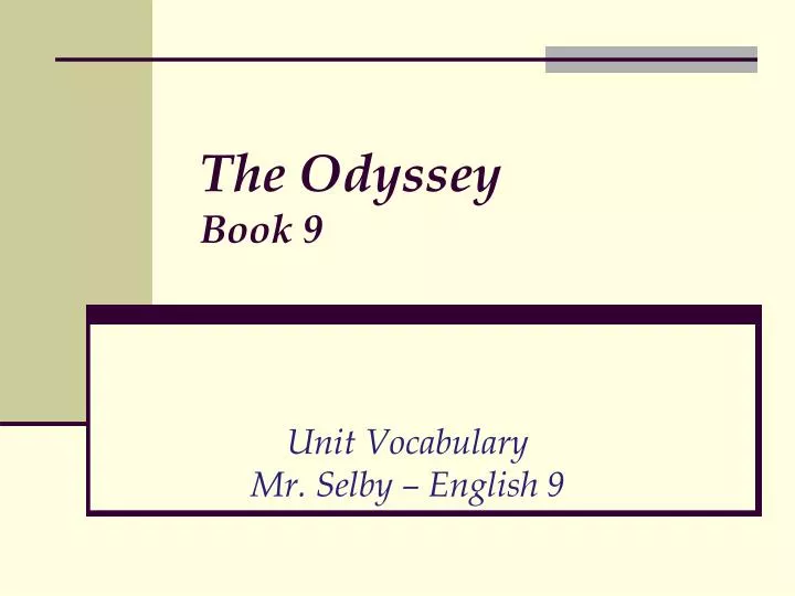 the odyssey book 9