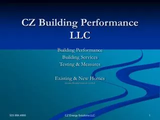 CZ Building Performance LLC