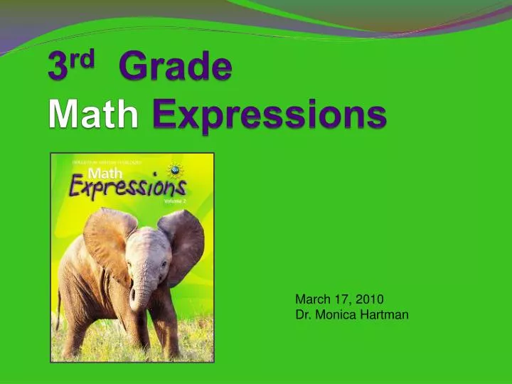 3 rd grade math expressions