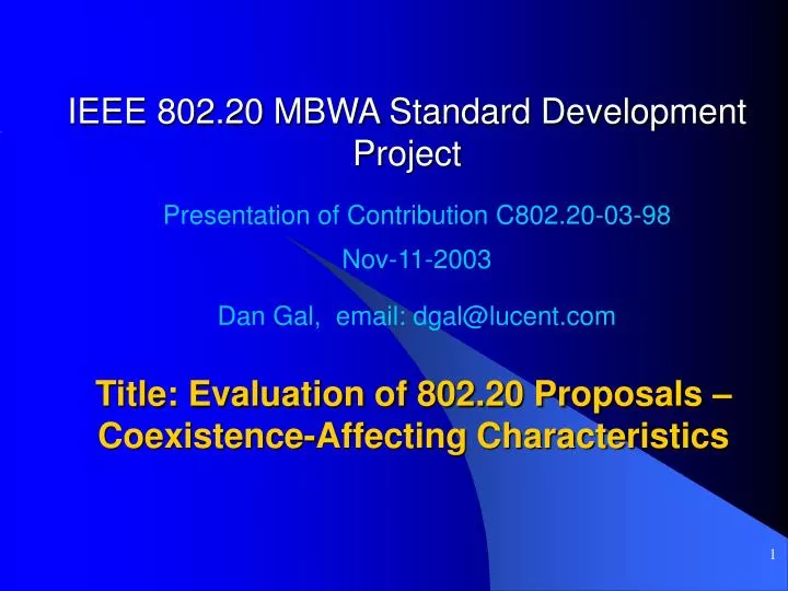 ieee 802 20 mbwa standard development project