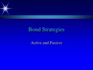 Bond Strategies