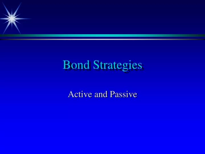 bond strategies