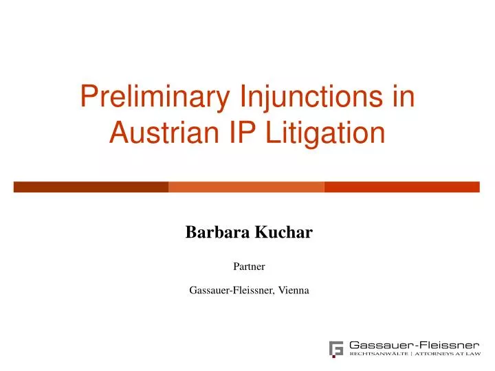 preliminary injunctions in austrian ip litigation