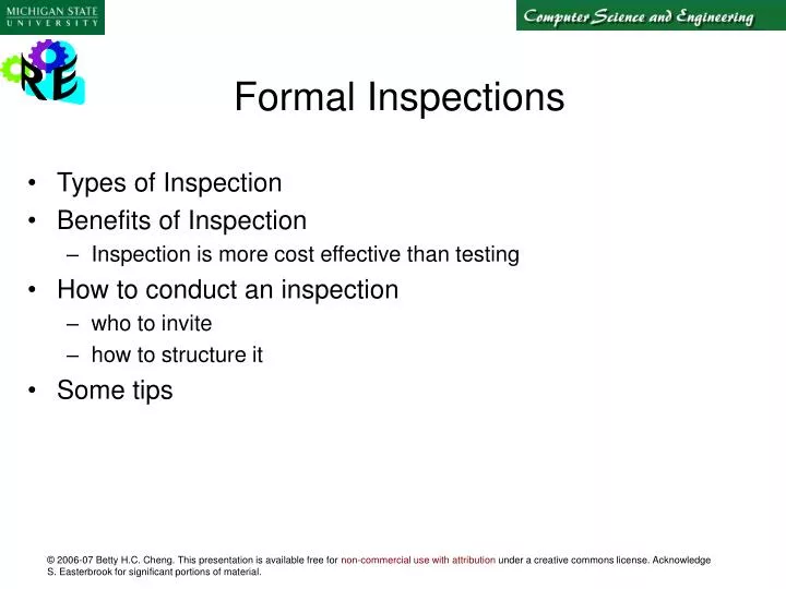 formal inspections