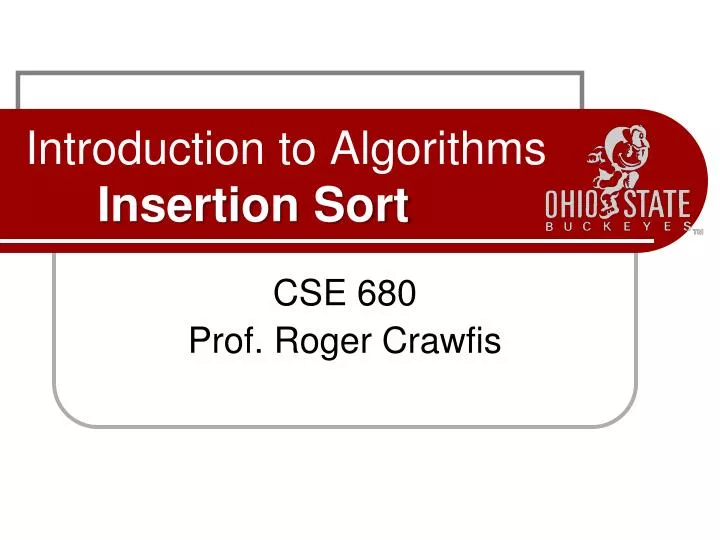 introduction to algorithms insertion sort