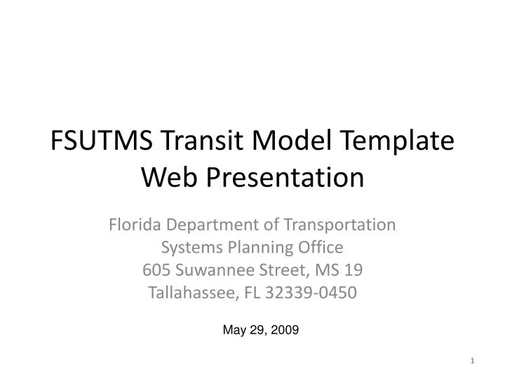 fsutms transit model template web presentation