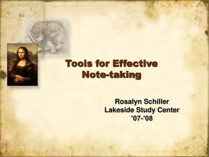 tools for effective note taking