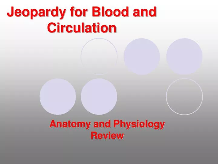 jeopardy for blood and circulation