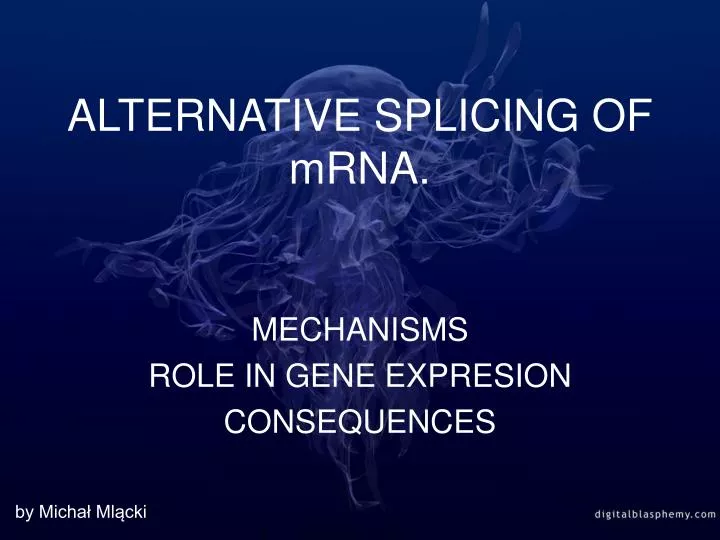 alternative splicing of mrna