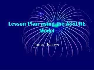 Lesson Plan using the ASSURE Model