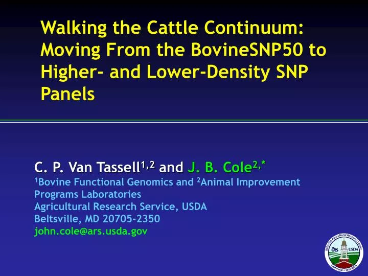 walking the cattle continuum moving from the bovinesnp50 to higher and lower density snp panels