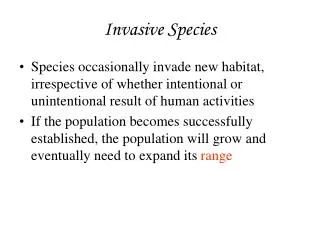 Invasive Species