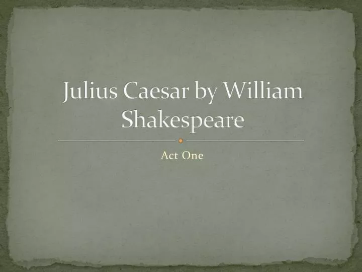 julius caesar by william shakespeare