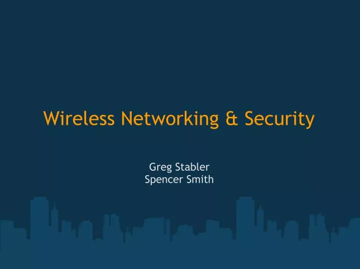 wireless networking security