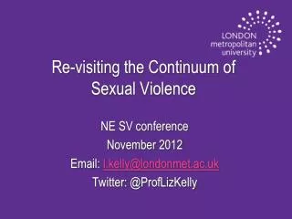 Re-visiting the Continuum of Sexual Violence