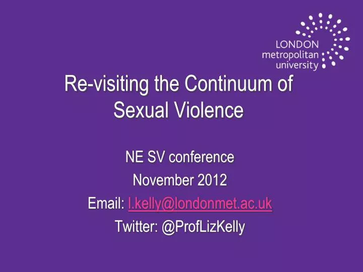 re visiting the continuum of sexual violence