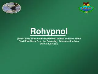Rohypno l (Select Slide Show on the PowerPoint toolbar and then select Start Slide Show From the Beginning. Otherwise t