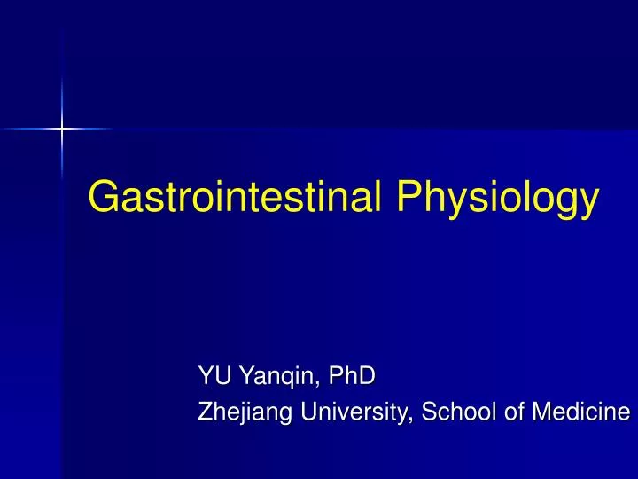 gastrointestinal physiology