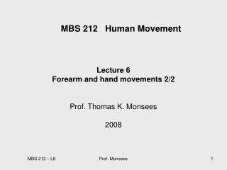 MBS 212 Human Movement