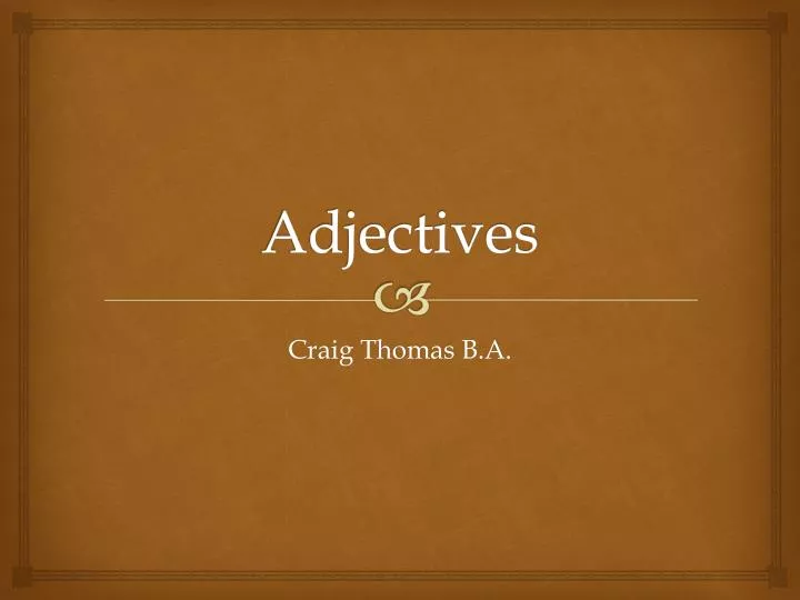 adjectives