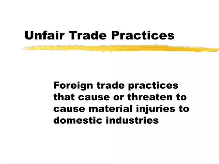 unfair trade practices