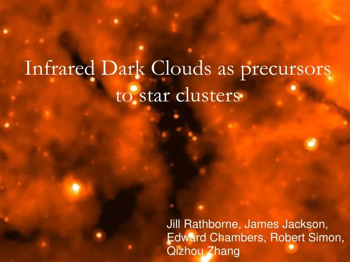 infrared dark clouds as precursors to star clusters