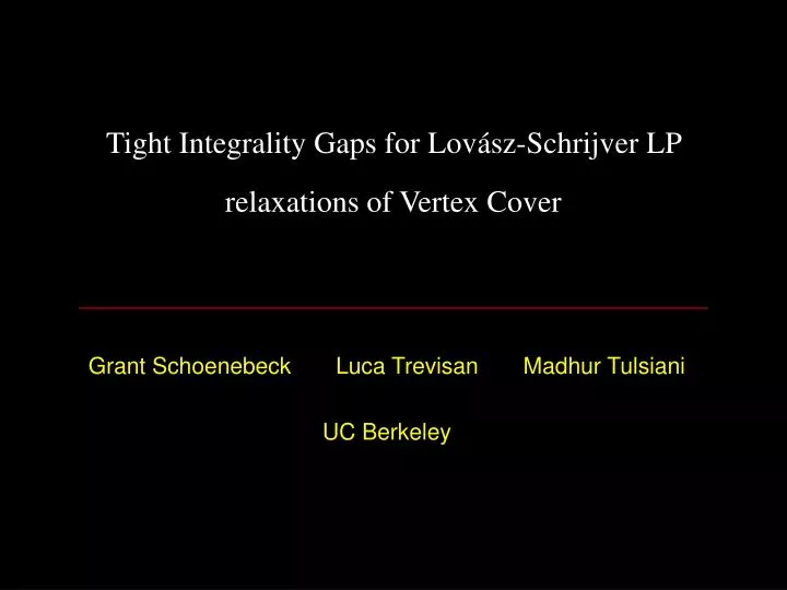 tight integrality gaps for lov sz schrijver lp relaxations of vertex cover