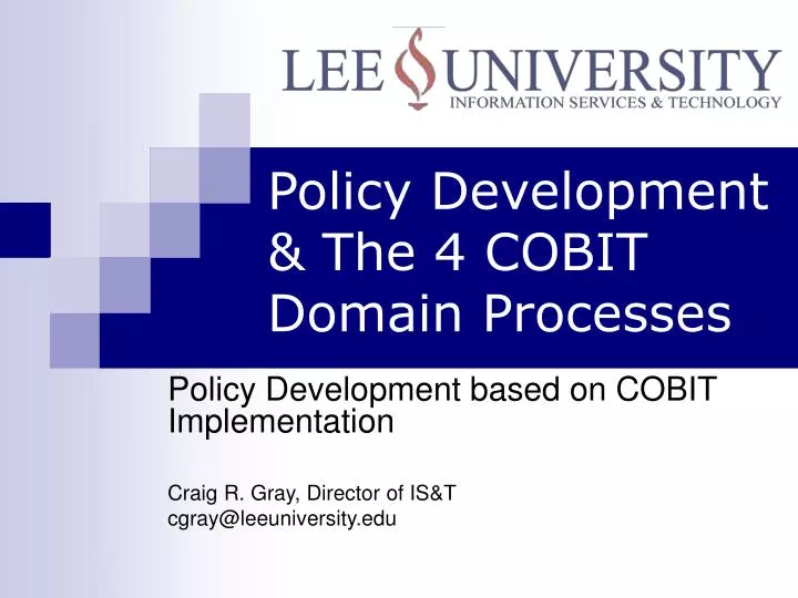 policy development the 4 cobit domain processes