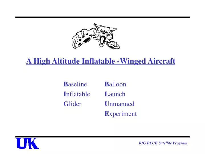 a high altitude inflatable winged aircraft