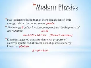 Modern Physics