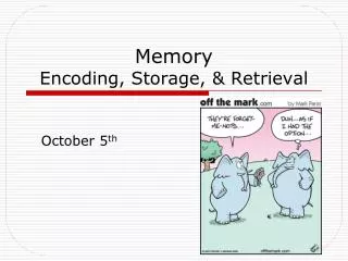 memory encoding storage retrieval