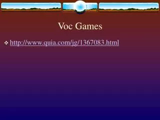 Voc Games