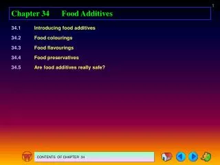 Chapter 34	Food Additives