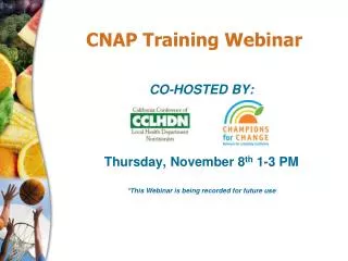 CNAP Training Webinar