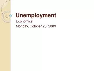 Unemployment