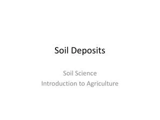 soil deposits