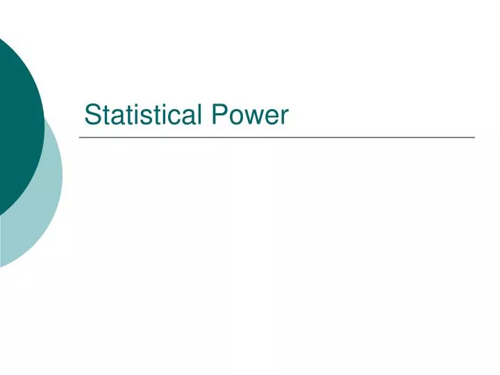 statistical power