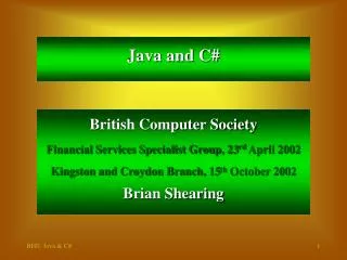 Java and C#
