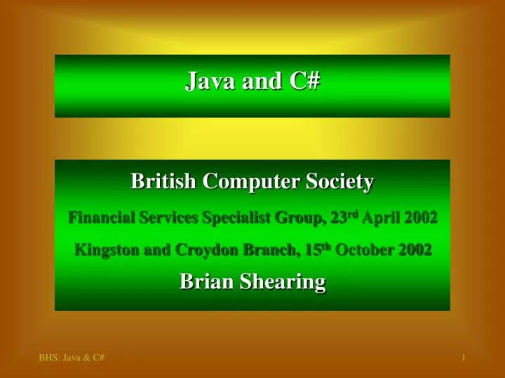 java and c