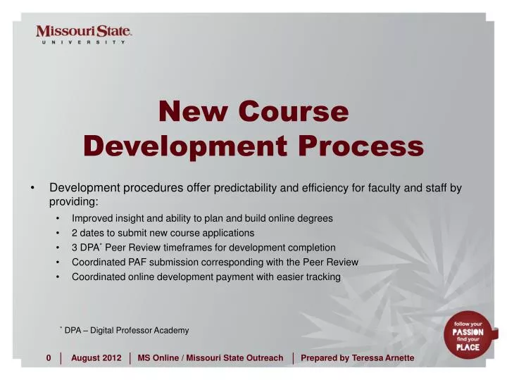 new course development process