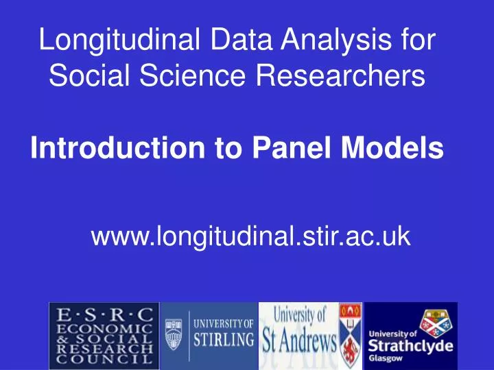 longitudinal data analysis for social science researchers introduction to panel models