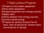 7-Step Lockout Program - slide 1