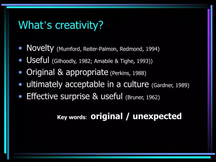 what s creativity