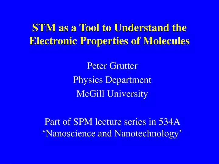 stm as a tool to understand the electronic properties of molecules