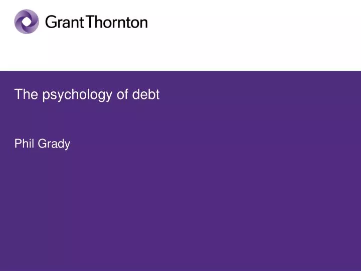 the psychology of debt phil grady